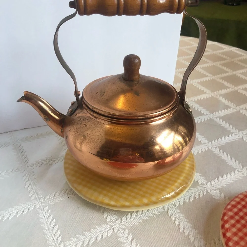 Great MC Trivets Hot Plates Gingham Check Red Yellow 2 Sizes Set of 3
